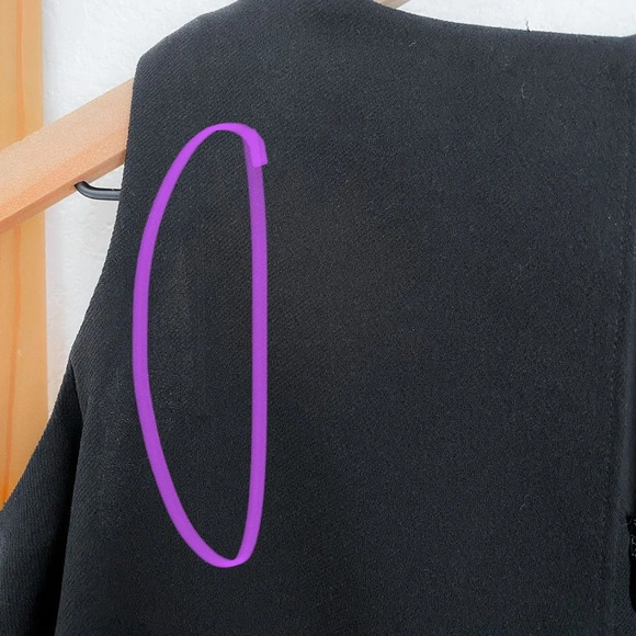 Tibi Savanna Cut Out Shoulder Mini Dress Black Cold Shoulders Sheath 2 - Picture 7 of 16